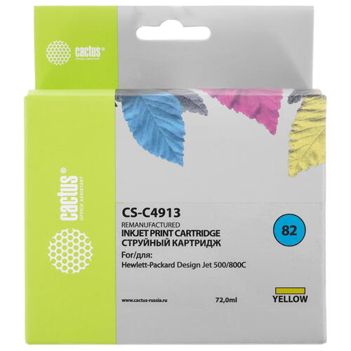 Купить Картридж Cactus CS-C4913 желтый  7942602. Характеристики, отзывы и цены в Донецке