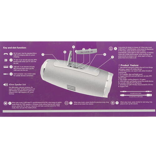 Купить Портативная колонка Borofone BR3 Rich, серый  5371159. Характеристики, отзывы и цены в Донецке