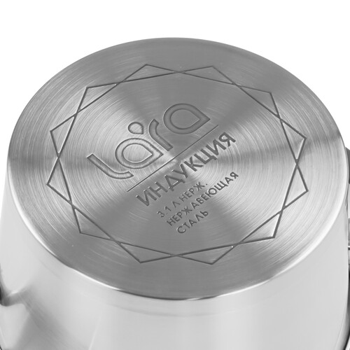 Купить Кастрюля Lara Венера LR02-281 3.1 л 20 см серебристый  9214940. Характеристики, отзывы и цены в Донецке