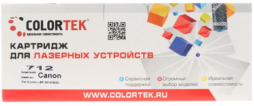 Купить Картридж лазерный Colortek 712 черный, с чипом  1200948. Характеристики, отзывы и цены в Донецке