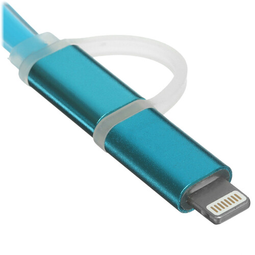 Купить Кабель плоский Cablexpert Lightning 8-pin, micro USB - USB 2.0 Type-A голубой 1 м  5485490. Характеристики, отзывы и цены в Донецке