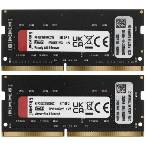 Купить Оперативная память SODIMM Kingston FURY Impact [KF432S20IBK2/32] 32 ГБ  5053747. Характеристики, отзывы и цены в Донецке
