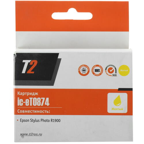 Купить Картридж T2 IC-ET0874 желтый  7942050. Характеристики, отзывы и цены в Донецке