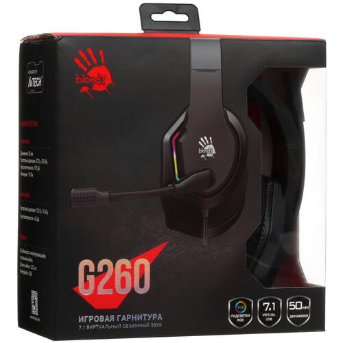 Купить Проводные наушники A4Tech Bloody G260 черный 2023  5446760. Характеристики, отзывы и цены в Донецке