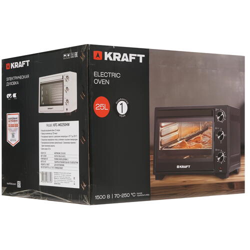 Купить Мини-печь Kraft KFC-MO 250 HW белый  9080962. Характеристики, отзывы и цены в Донецке