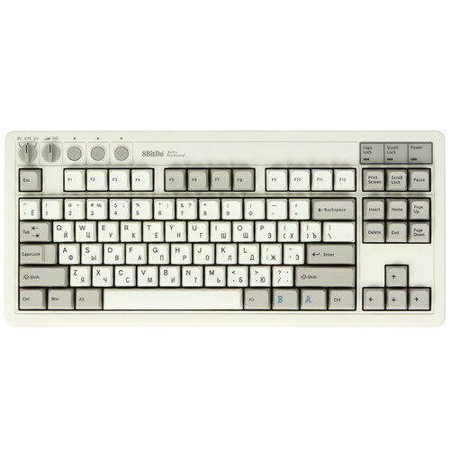 Купить Клавиатура проводная + беспроводная 8BitDo Retro Mechanical Keyboard - M Edition  5465239. Характеристики, отзывы и цены в Донецке