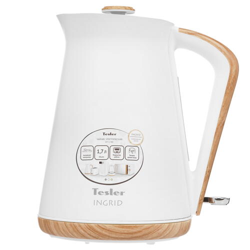 Купить Электрочайник Tesler KT-1740 белый  8161065. Характеристики, отзывы и цены в Донецке