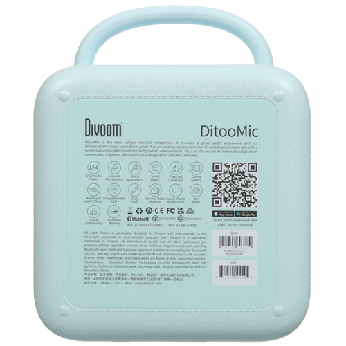 Купить Портативная колонка Divoom Ditoo Mic, голубой  9979865. Характеристики, отзывы и цены в Донецке