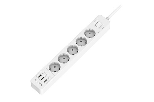 Купить Сетевой фильтр Harper UCH-510 белый  5362784. Характеристики, отзывы и цены в Донецке