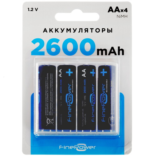 Купить Аккумулятор Finepower AA 2600 мА*ч  5410542. Характеристики, отзывы и цены в Донецке