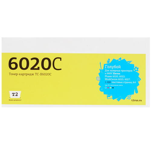 Купить Тонер-картридж лазерный T2 TC-X6020C голубой  8190051. Характеристики, отзывы и цены в Донецке