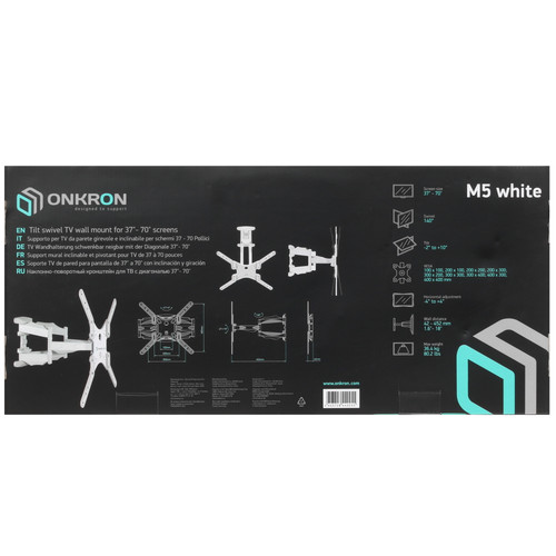 Купить Кронштейн для ТВ ONKRON M5 белый  4830284. Характеристики, отзывы и цены в Донецке
