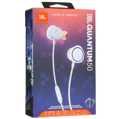 Купить Проводные наушники JBL QUANTUM 50 белый 2020  4703582. Характеристики, отзывы и цены в Донецке