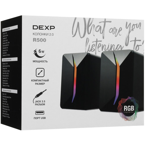 Купить Колонки DEXP R500 черный  5405709. Характеристики, отзывы и цены в Донецке