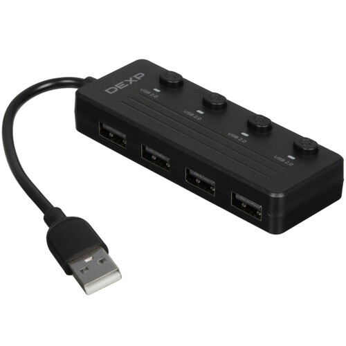 Купить USB-разветвитель DEXP EU-341U  9265518. Характеристики, отзывы и цены в Донецке