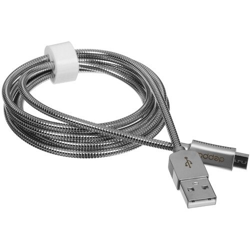 Купить Кабель круглый DEPPA micro USB - USB 2.0 Type-A серебристый 1.2 м  5467740. Характеристики, отзывы и цены в Донецке