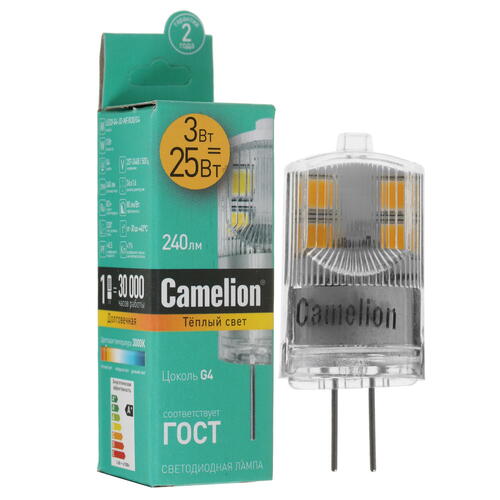 Купить Лампа светодиодная Camelion LED G4/JD-NF/3w/830/220v  4716277. Характеристики, отзывы и цены в Донецке
