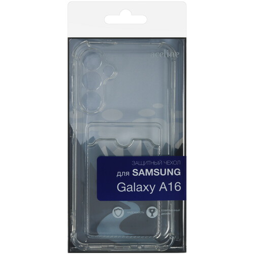 Купить Накладка  Aceline Pocket для Samsung Galaxy A16 4G прозрачный  9202960. Характеристики, отзывы и цены в Донецке