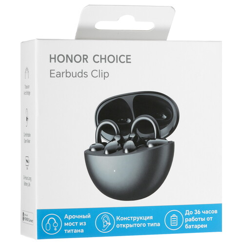Купить Наушники TWS Honor Choice Earbuds Clip черный 2024  5606013. Характеристики, отзывы и цены в Донецке