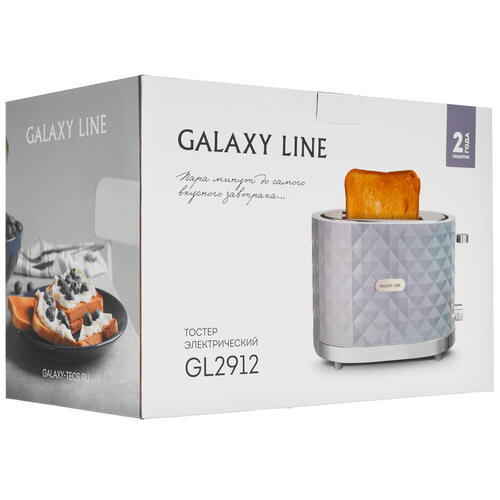 Купить Тостер Galaxy LINE GL2912 серый  9055042. Характеристики, отзывы и цены в Донецке