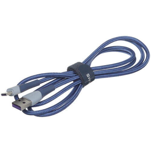 Купить Кабель круглый USAMS USB Type-C - USB 2.0 Type-A синий 1 м  5480405. Характеристики, отзывы и цены в Донецке