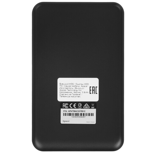 Купить 4 ТБ Внешний HDD Apacer AC237 [AP4TBAC237B-1]  5449968. Характеристики, отзывы и цены в Донецке