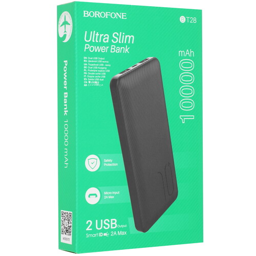Купить Портативный аккумулятор Borofone BT28 Beneficial черный  9244572. Характеристики, отзывы и цены в Донецке