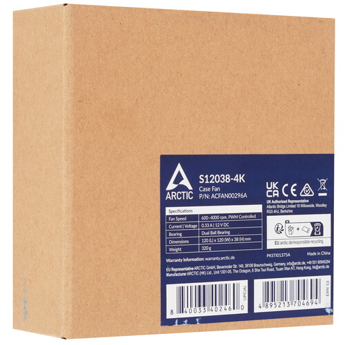 Купить Комплект вентиляторов ARCTIC S12038-4K  9263005. Характеристики, отзывы и цены в Донецке