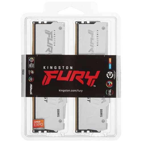 Купить Оперативная память Kingston FURY Beast White RGB  5606238. Характеристики, отзывы и цены в Донецке