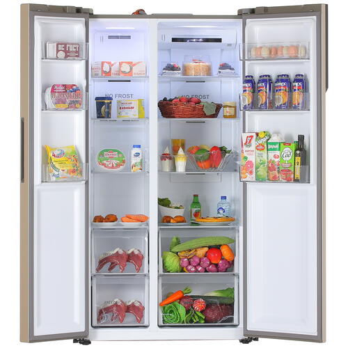 Купить Холодильник Side by Side   Haier HRF-541DG7RU золотистый  4722794. Характеристики, отзывы и цены в Донецке