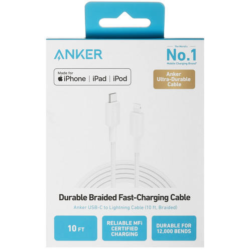 Купить Кабель Anker Lightning 8-pin - USB Type-C белый  5637466. Характеристики, отзывы и цены в Донецке
