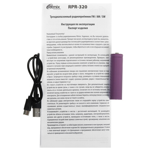 Купить Радиоприемник Ritmix RPR-320 серый  9201115. Характеристики, отзывы и цены в Донецке