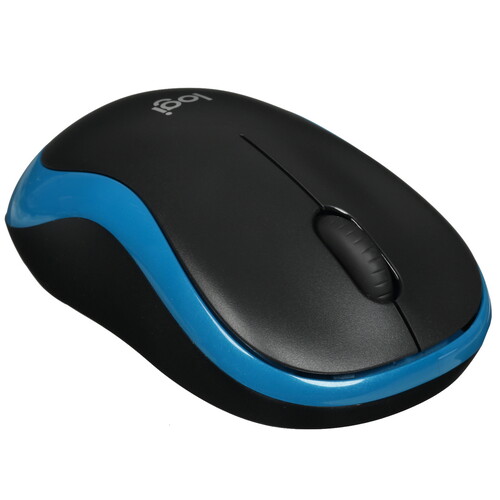 Купить Мышь беспроводная Logitech M186 [910-004132] синий  5471920. Характеристики, отзывы и цены в Донецке