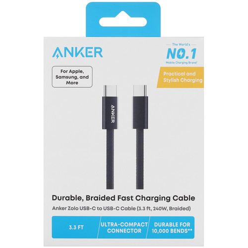 Купить Кабель Anker USB Type-C - USB Type-C черный  5637453. Характеристики, отзывы и цены в Донецке