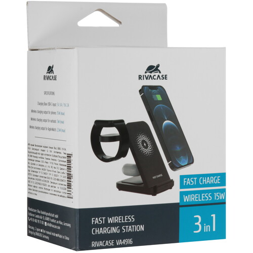 Купить Беспроводное зарядное устройство RIVACASE VA4916 черный  9260632. Характеристики, отзывы и цены в Донецке