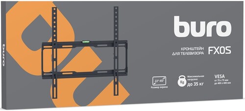 Купить Кронштейн для ТВ Buro FX0S черный  5614359. Характеристики, отзывы и цены в Донецке