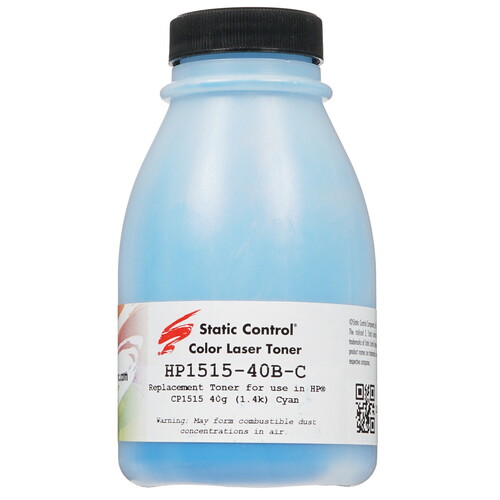 Купить Тонер Static Control HP1515-40B-C голубой  8159343. Характеристики, отзывы и цены в Донецке