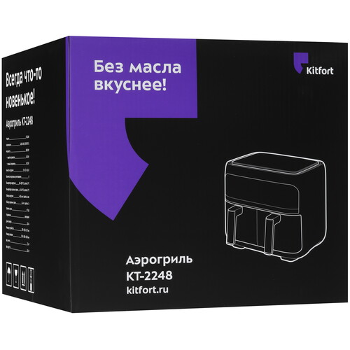 Купить Аэрогриль Kitfort КТ-2248 черный  9933249. Характеристики, отзывы и цены в Донецке