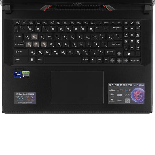Купить 17" Ноутбук MSI Raider GE78 HX 13VI-095RU черный  5094189. Характеристики, отзывы и цены в Донецке