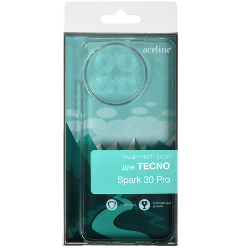 Купить Накладка  Aceline Silicone для Tecno SPARK 30 Pro прозрачный  9160758. Характеристики, отзывы и цены в Донецке
