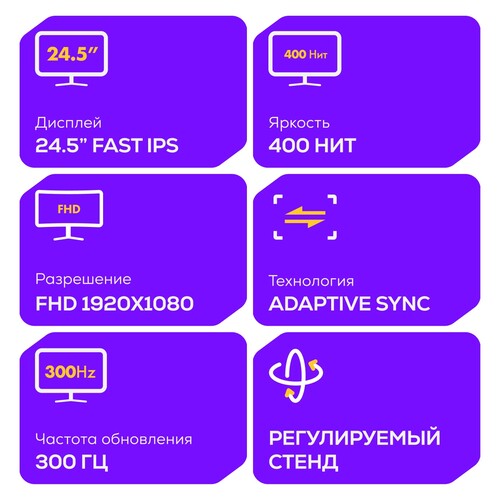 Купить 24.5" Монитор Machenike MKF25F300 черный  5632274. Характеристики, отзывы и цены в Донецке