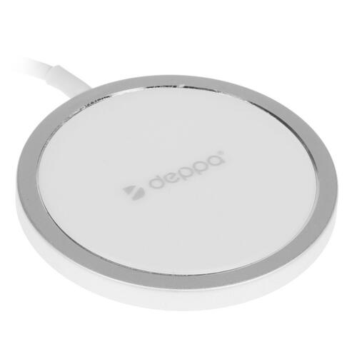 Купить Беспроводное зарядное устройство DEPPA Qi MagSafe Charger белый  4768468. Характеристики, отзывы и цены в Донецке