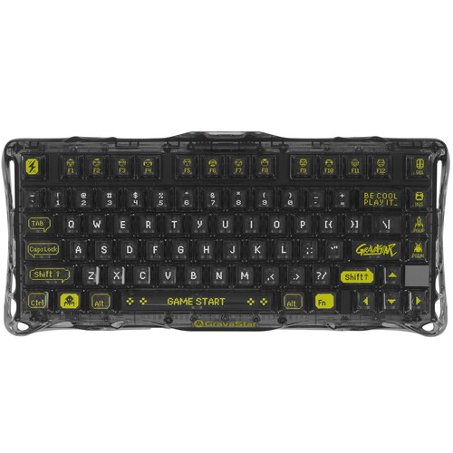 Купить Клавиатура проводная + беспроводная Gravastar Mercury K1 Transparent Black  9276733. Характеристики, отзывы и цены в Донецке