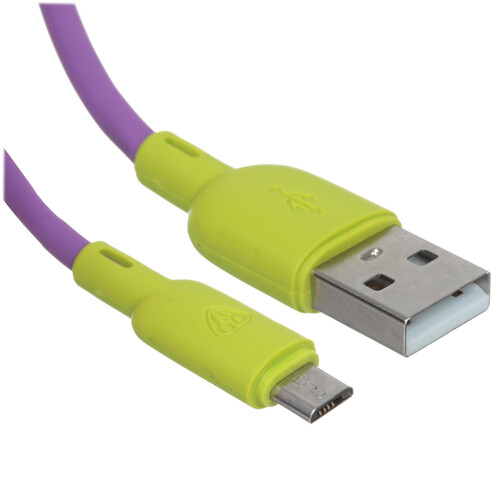 Купить Кабель круглый BY micro USB - USB 2.0 Type-A фиолетовый 1 м  5482076. Характеристики, отзывы и цены в Донецке