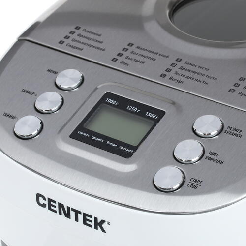 Купить Хлебопечь Centek CT-1415 белый  1157195. Характеристики, отзывы и цены в Донецке