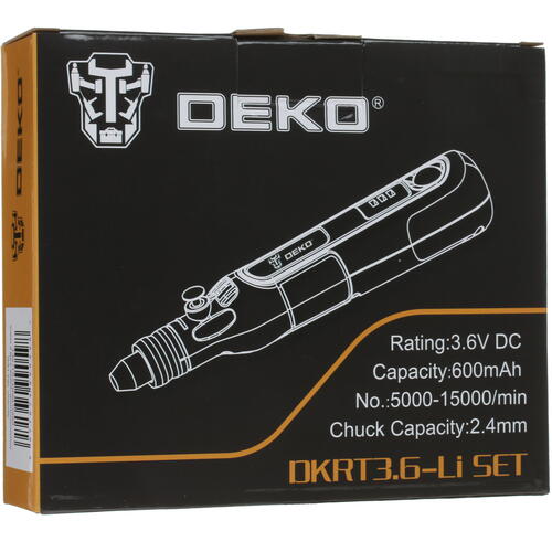 Купить Гравировальная машина DEKO DKRT3.6-Li SET 063-1400  5304313. Характеристики, отзывы и цены в Донецке