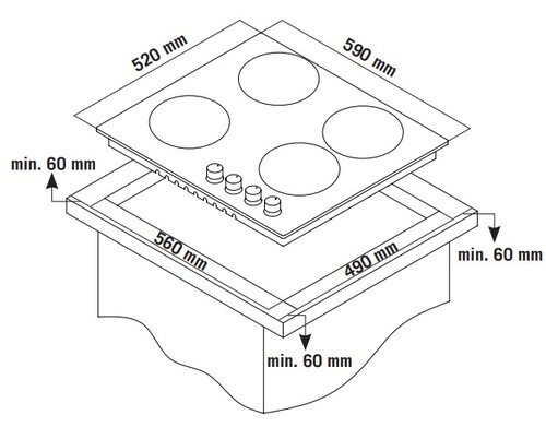 Купить Газовая варочная поверхность Simfer H60Q40M470  9225926. Характеристики, отзывы и цены в Донецке