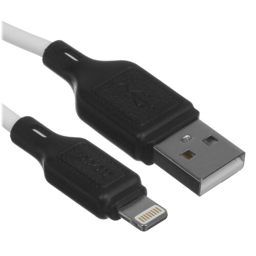 Купить Кабель круглый Hoco Lightning 8-pin - USB 2.0 Type-A белый 1 м  5475138. Характеристики, отзывы и цены в Донецке