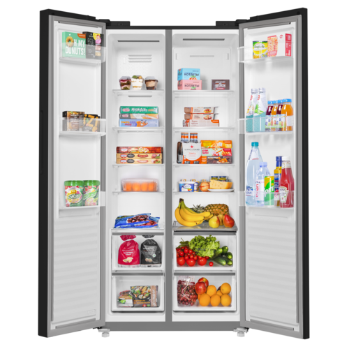 Купить Холодильник Side by Side   MAUNFELD MFF191NFB черный  9240310. Характеристики, отзывы и цены в Донецке