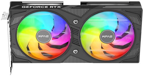 Купить Видеокарта KFA2 GeForce RTX 5060 ROCK(X) OC 2FAN RGB Black [56NSN8MDDAEK]  5629289. Характеристики, отзывы и цены в Донецке